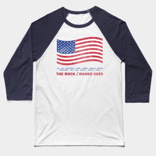 The Next President is...The Rock (Distressed) Baseball T-Shirt